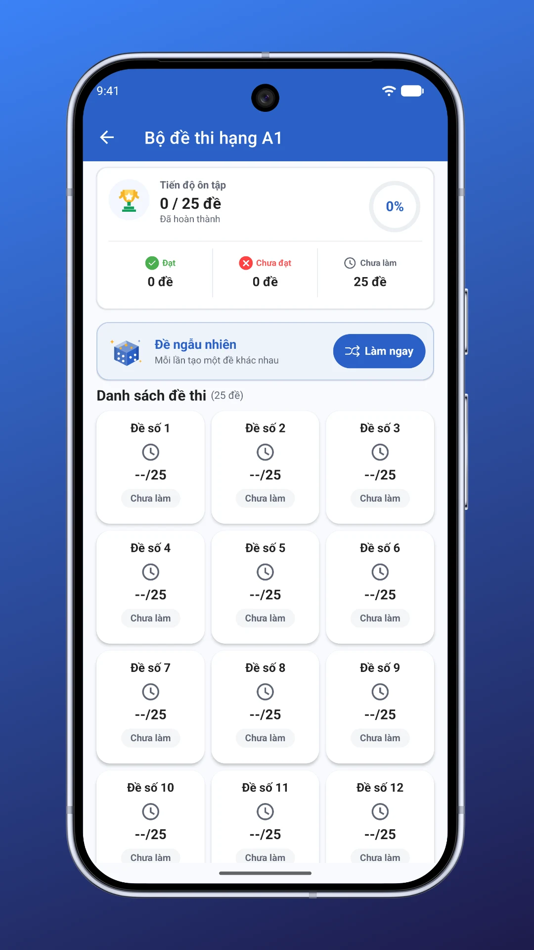 250 Câu Ôn Thi GPLX Xe Máy A1 screenshot